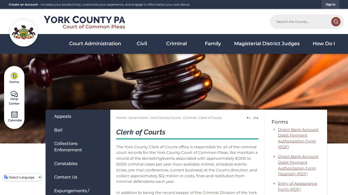 Clerk of Courts | York County, PA